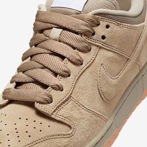 Nike Tan Athletic Shoes with Suede Upper and Low-Top Design